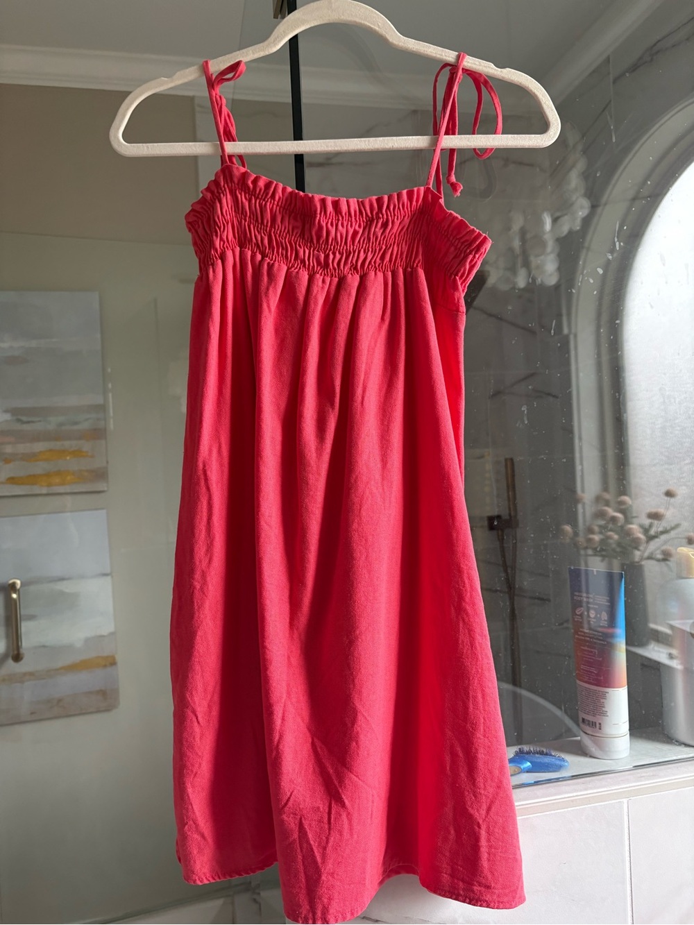 Le Lis Red Tie-Strap Sundress for Girls